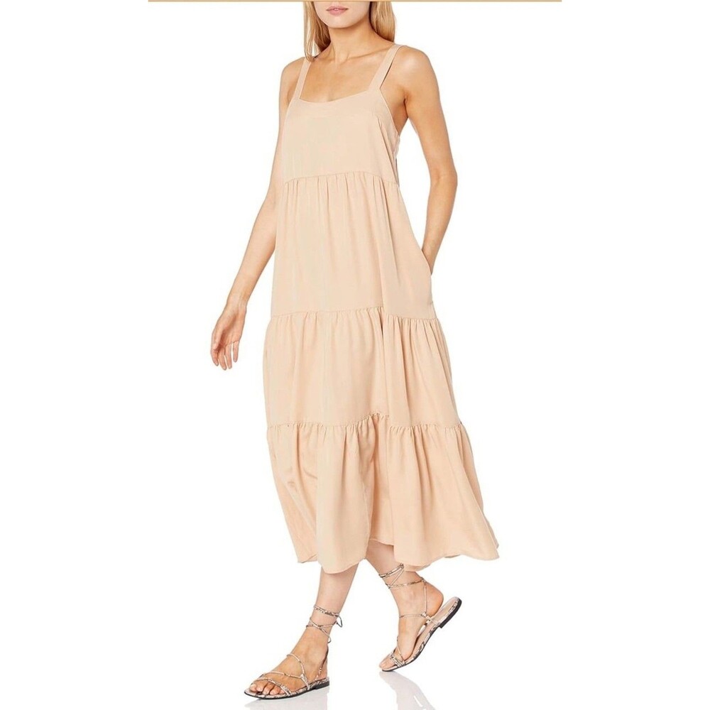 The Drop Long Maxi dress with two side pockets NWT Size 4X Ginger Flowy Cotton